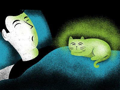 Illustrated Science 95 cat editorial editorial illustration glow in the dark illustraion illustrated science