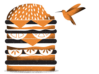 Illustrated Science 100 editorial editorial illustration hamburger humingbird illustraion illustrated science