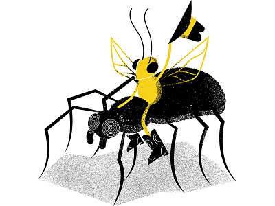 Illustrated Science 115 illustrated science illustration science spider wasp