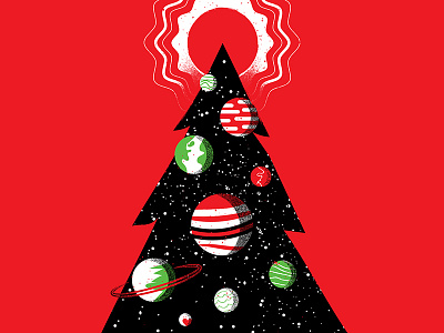 Illustrated Science - Happy Holidays christmas editorial editorial illustration happy holidays illustrated science illustration science space