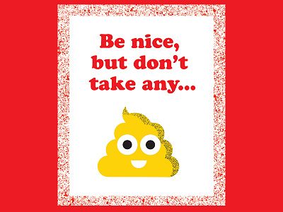 Poop advice emoji grain graphic design illustration poop poster