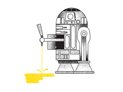 R2-beer-2 beer beerpong grain illustration r2d2 star wars texture