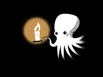 Illustrated Science 134 Ghost Octopus art editorial editorial illustration grain illustration octopus science texture vector