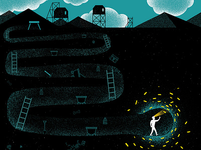 BBC feature illustration astronaut editorial editorial illustration feature illustration magazine microbes mine poop science science illustration spot illustration