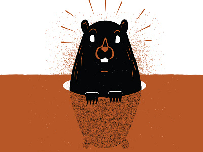 Happy Groundhog's Day! editorial groundhog groundhogsday illustration