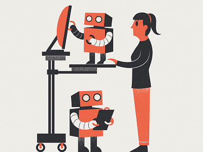 Bench Co 01 accounting editorial editorial illustration guide illustration robots small business