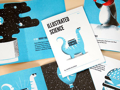 Illustrated Science Zine awesome editorial illustration print riso risolve science zine