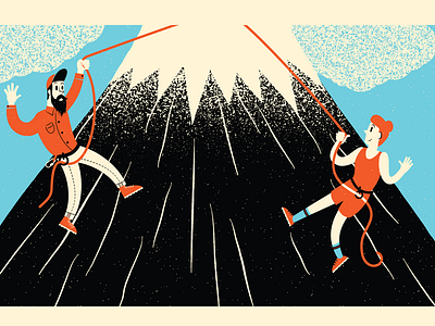 Lost Art Of The Outdoors 3 camping climbing editorial friends illustration magazine outside outside magazine