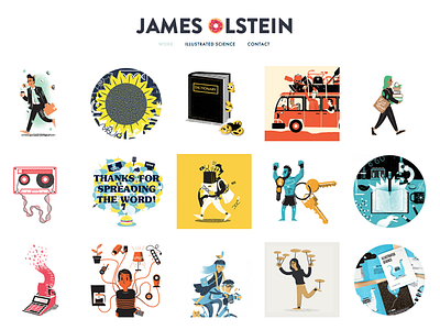 James Olstein 2017 Website update design editorial editorial illustrator freelance graphic design illustration illustrator magazine magazine illustration philadelphia vector website