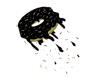 Doughnut donut doughnut editorial illustration process procreate procreateclub sketchbook texture