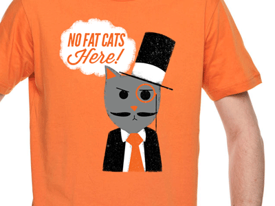 No Fat Cats Here! cats illustration shirt