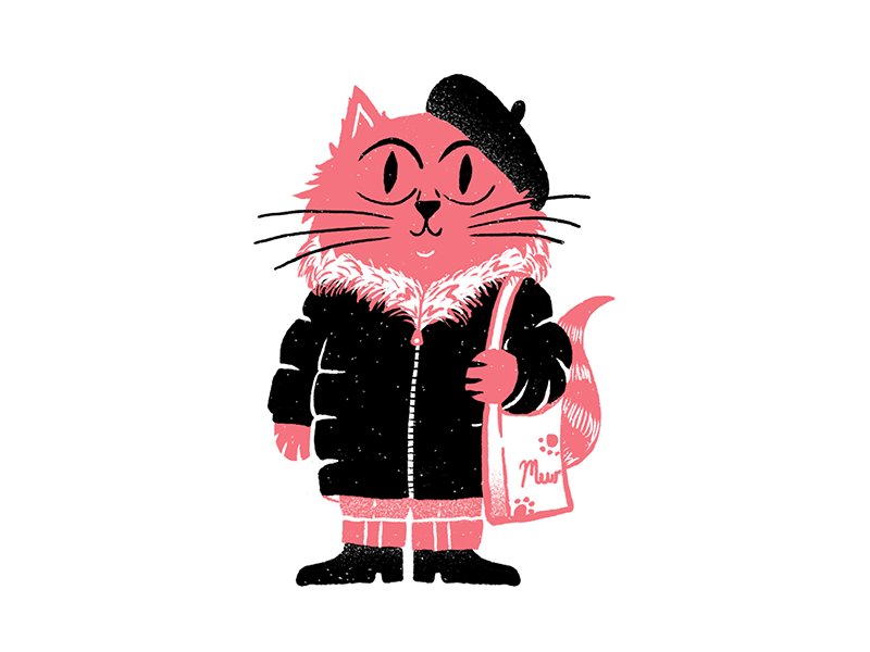 Fancy Cat meow editorial fashion cat illustration ipad procreate sketchbook procreateclub