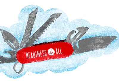 swiss army knife illustration typograpy