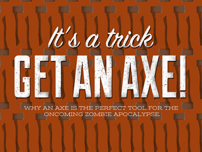It's a trick... illustration typography web design zombie