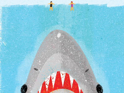Jaws the business card business cards illustration