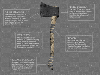 It's A Trick Get An Axe - site illustration webdesign