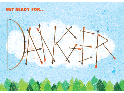 Get Ready For... DANGER camping illustration typography