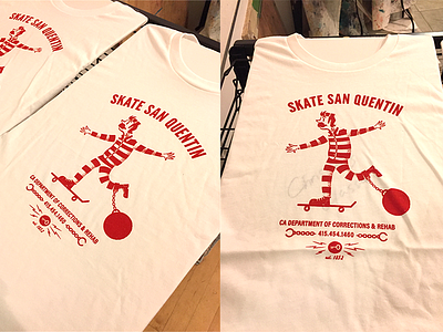 Skate San Quentin Shirt - Preorder!!! editorial editorial illustration illustration illustrator philadelphia prison san quentin screenprint shirt skate skateboard texture