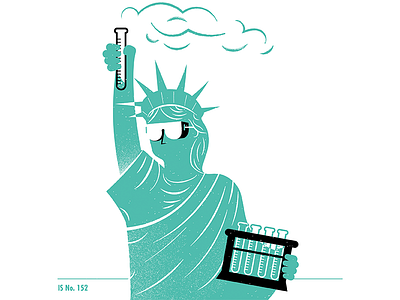Illustrated Science 152 editorial editorial illustration illustrated science illustration philadelphia science statue of liberty texture