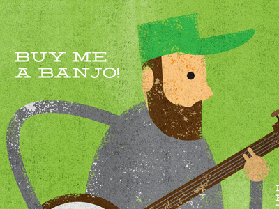 Family Portait 2 banjo beard illustration
