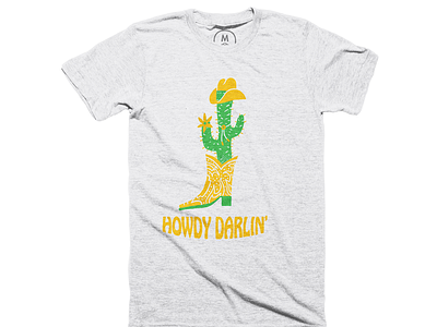 HOWDY! - shirt cactus cottonbureau cowboy howdy illustration shirt