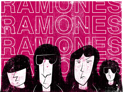 Ramones dee dee illustration joey johnny punk ramones tommy