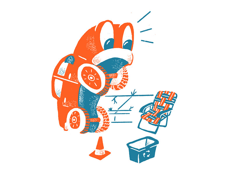 No parking, spot's saved. by James Olstein on Dribbble