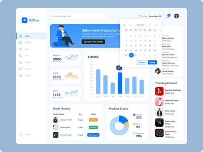 E-Commerce Admin Dashboard