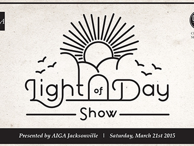 Light of Day Show - Concept 2 WIP aiga jacksonville branding event event branding gallows humor gravestone light of day line work