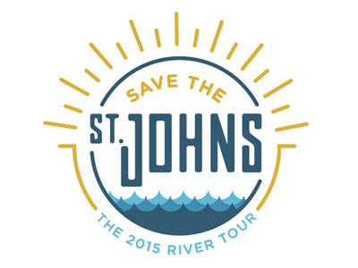 Save The St. Johns logo v.1 branding custom typography event branding illustration logo river tour st johns river st johns riverkeeper