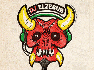 Dj Elzebub Illustration WIP 2