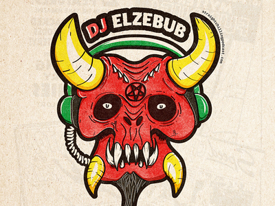 Dj Elzebub Illustration WIP 2 beelzebub demon devil dj illustration satan vector wip