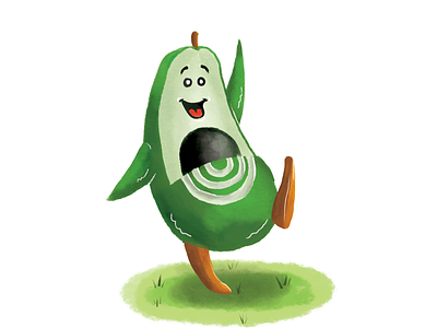 Avocado-Kid Illustration avocado character illustration