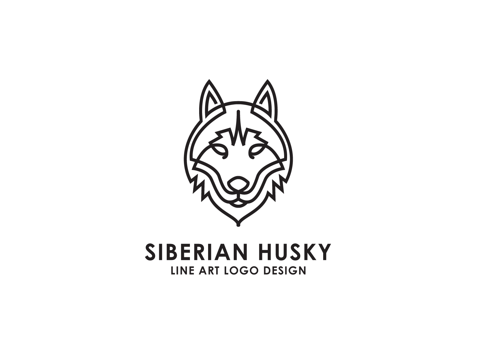 Siberian Husky Line Art Logo Design by Rosa Adi Pratama on Dribbble