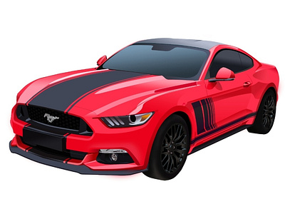 Mustang Design car car design mustang mustang design mustang gt photoshop red car
