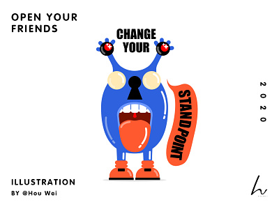 OPEN YOUR FRIENDS art branding design friend illustration information life lifestyle monster monster club poster sketch