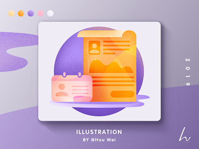Illustration - Personal information app art branding design icon idcard illustration information paper poster sketch ui