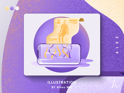 Illustration - Personal information app art design illustration information poster sketch ui
