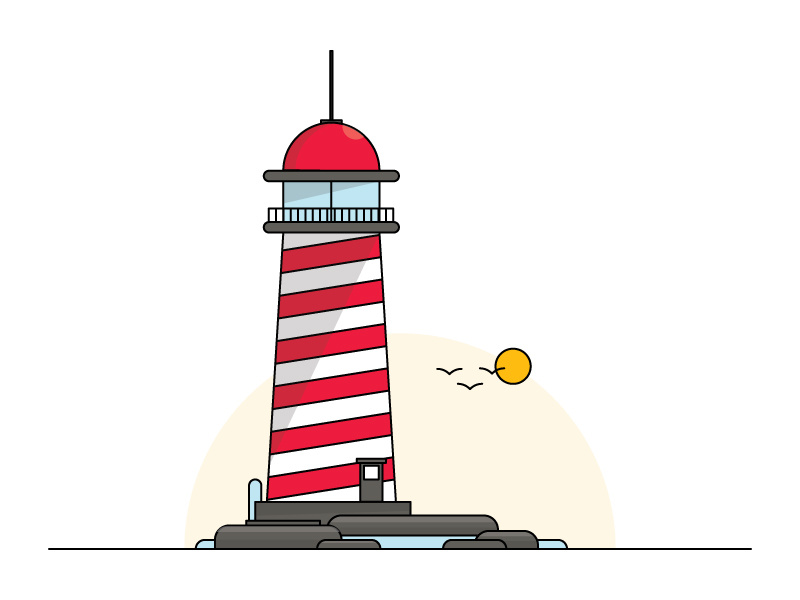 Lighthouse illustration studio lighthouse