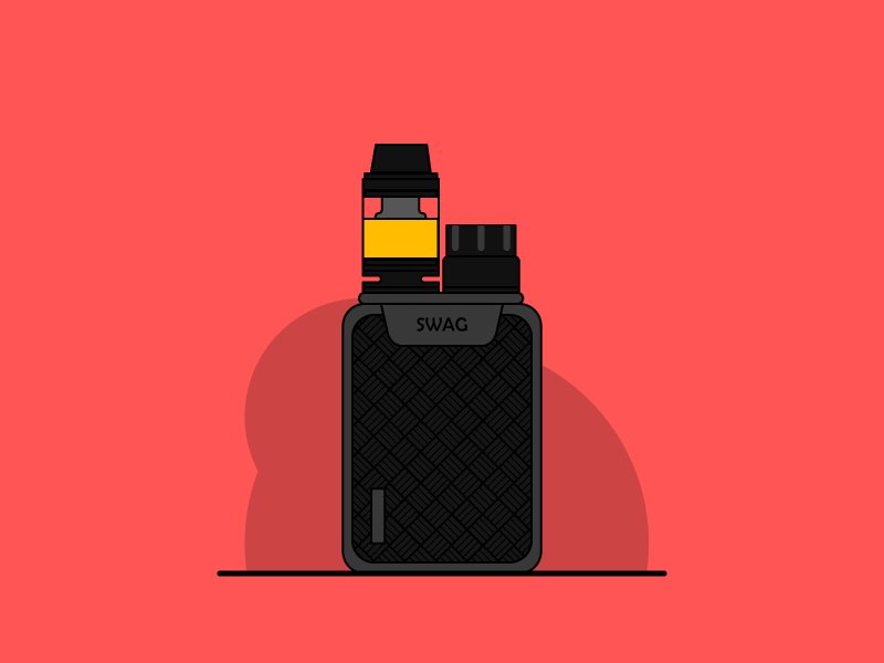 Vaporesso Swag kit vector vape smoke simple minimal illustration icon flat daily clean