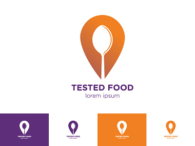 Tested Food Logo cafe flat flat design icon illustration logo tested vector