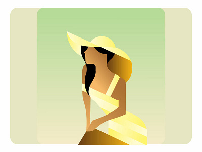 The lonely summer design flat flat design icon illustration lonely summer summer party the lonely summer vector