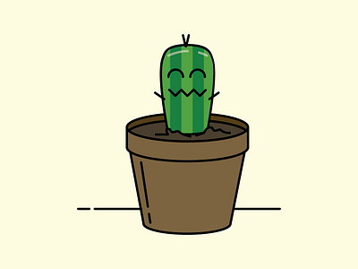 Cactus adobeillustrator cactus design designeryogesh flat design illustration vector