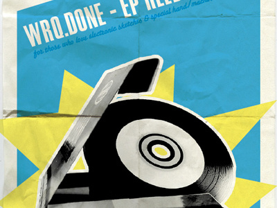 WRQ.DONE EP RELEASE / retro poster detail