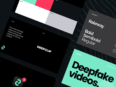 DeepClip - Guidelines app icon arounda color components design system entertainment guidelines library logo mobile pattern product typography ui ui kit visual