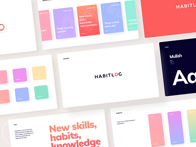 Habitlog - Visual Guidelines app arounda brand brandbook branding color palette design font gradients graphics guidelines icon identity logo manual type typography ui ux visual