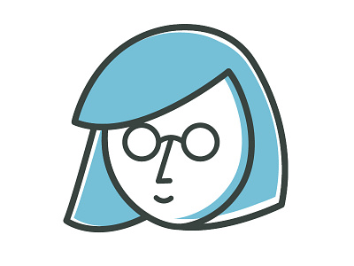 Blue Hair Kim designer freelance girl identity illustration malaysia vector