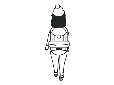 Explorer Kim 2017 adventure avatar backpack character design explore minimalist personal solo travel