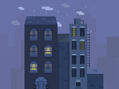 City of Stars - WIP apartment buildings city life city of stars insomnia night rent urban wip