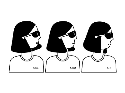 Kool, Kalm, Kim alter ego anxiety character design girl malaysia nervous people person personal quirkly sunglasses